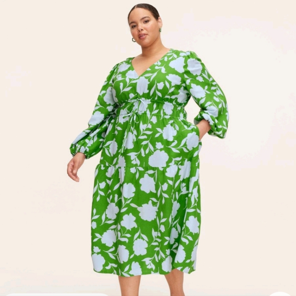 Target x Kate Spade Floral Green Dress 4x
